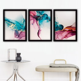 Wallity Cuadro Decorativo Enmarcado Desconocido (3 Piezas)